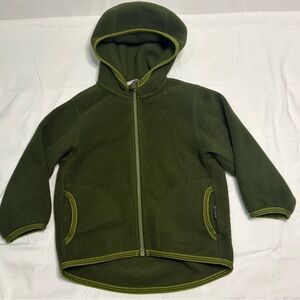 MEC Fleece Full Zip Hooded Jacket Green Toddler Boys 3 Outdoor Fall Spring